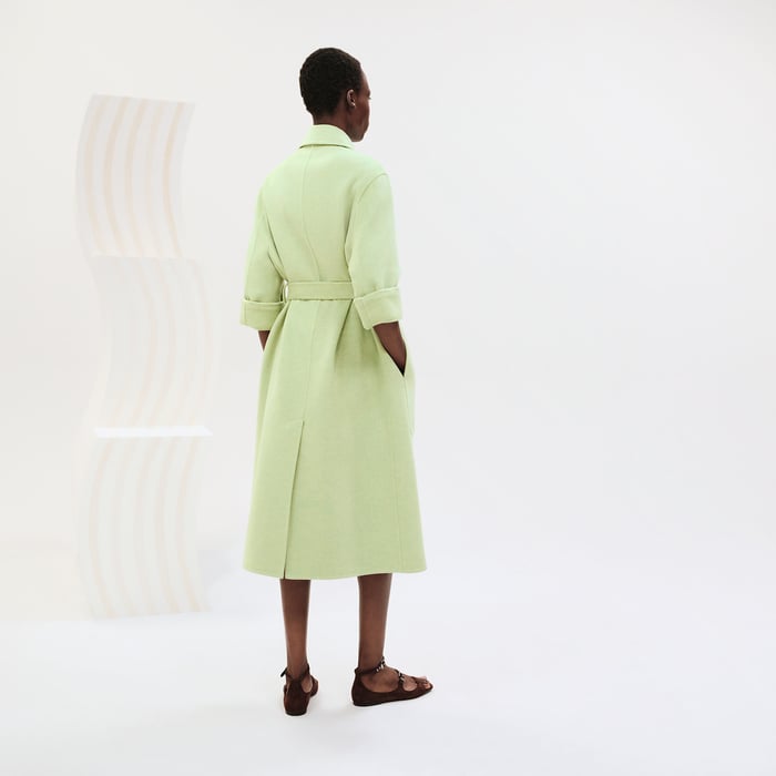 Vert Tendre Cashmere Wrap Coat