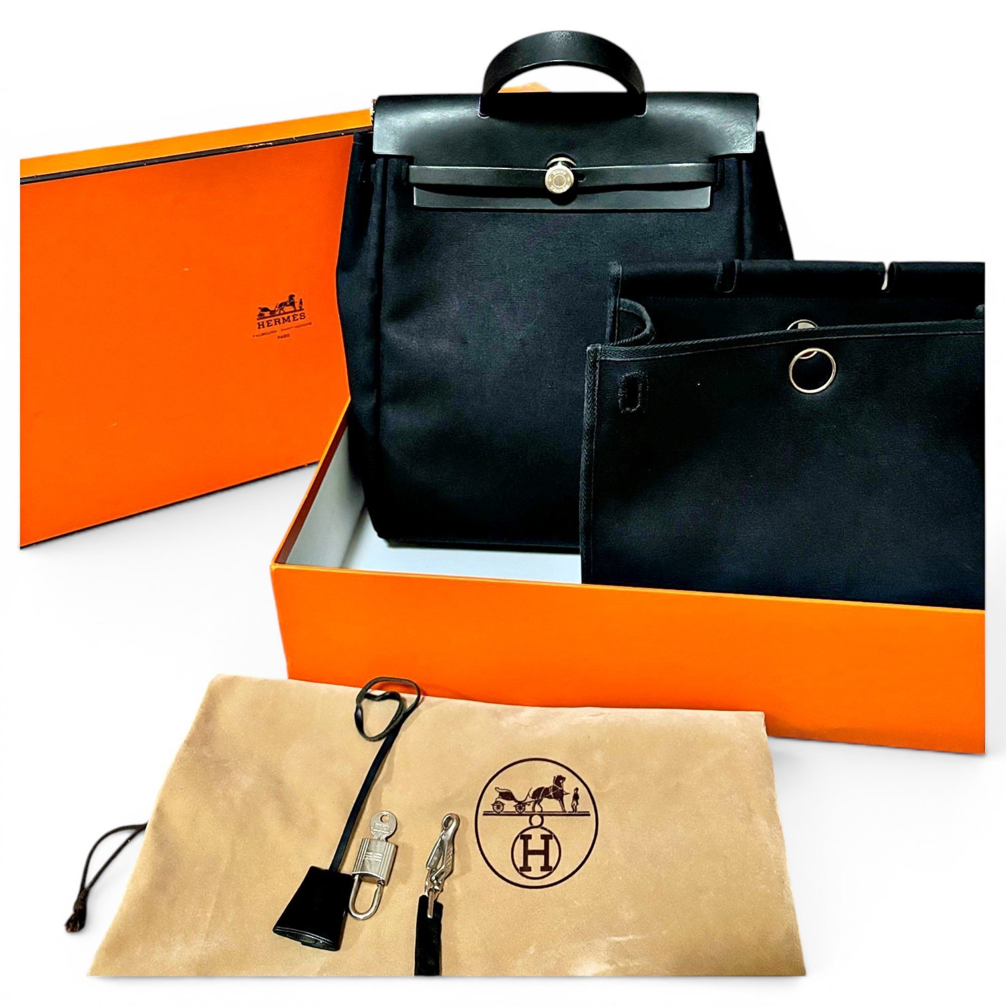 Hermes Herbag Handbag Black