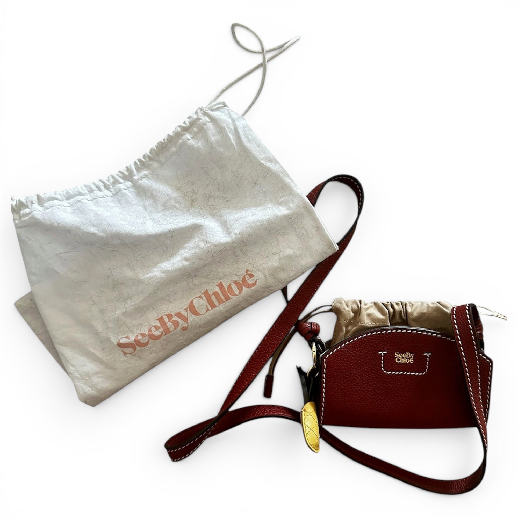 Leather clutch bag
