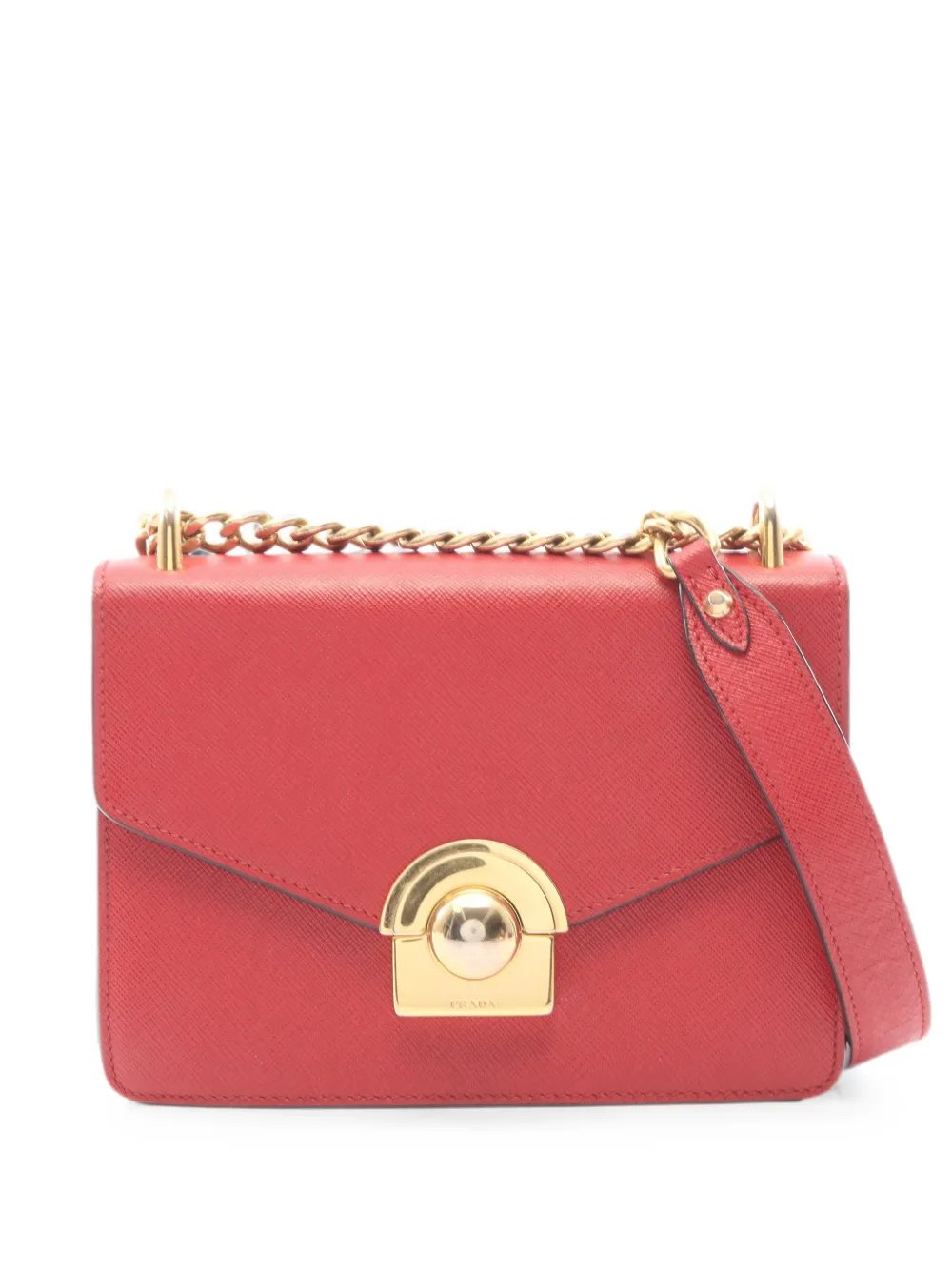 Prada 2000s leather chain shoulder bag