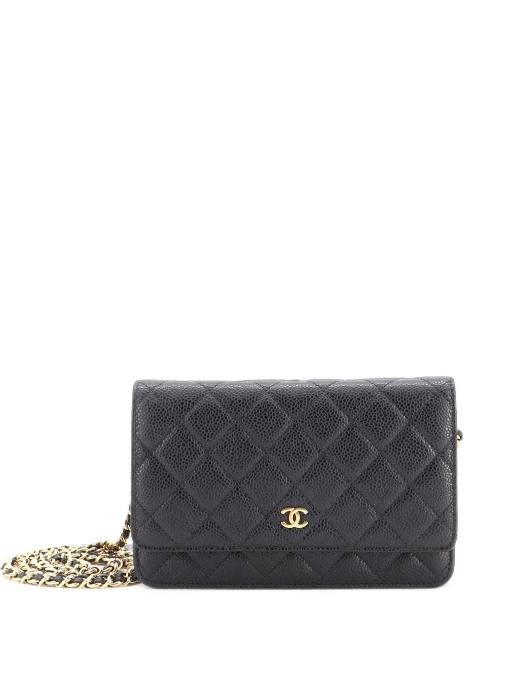 Wallet on Chain Quilted Caviar crossbody bag