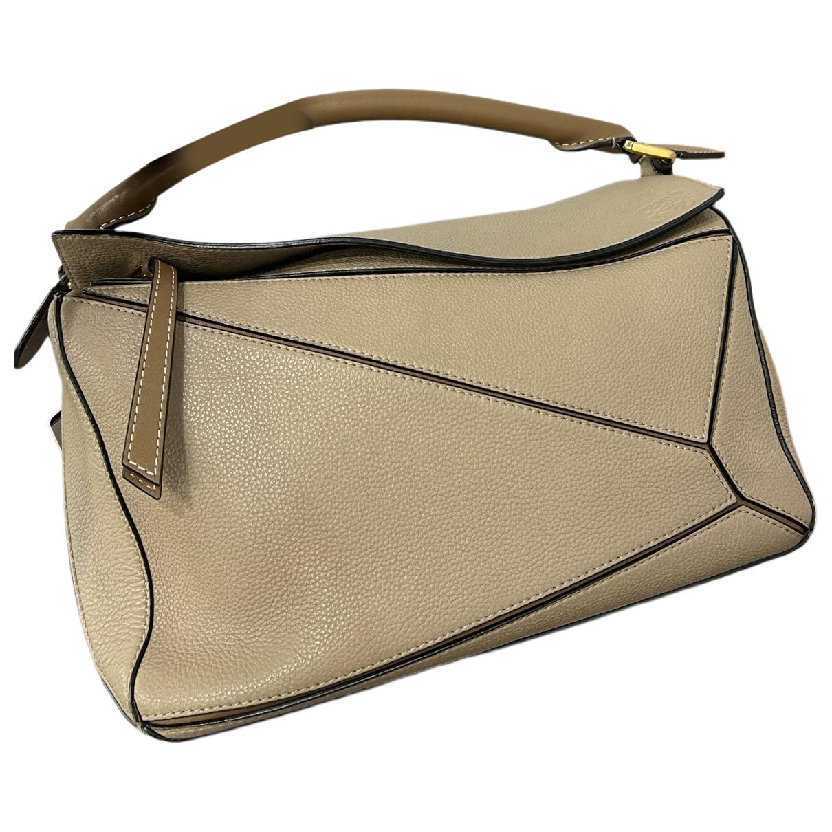 Puzzle leather handbag