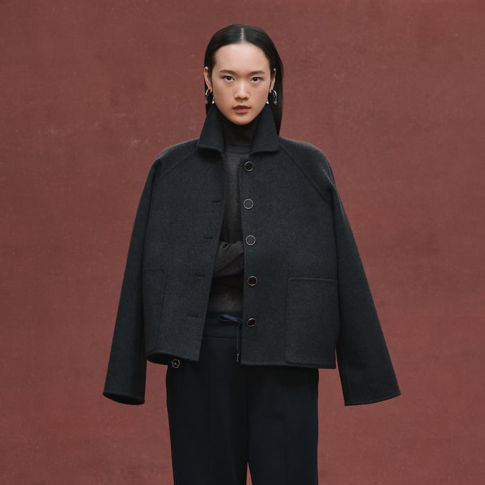 Gris Volcanique Cashmere Jacket