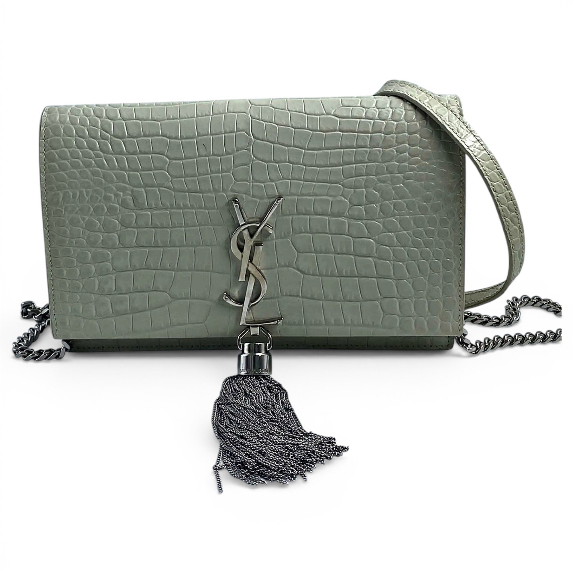Pompom Kate leather handbag
