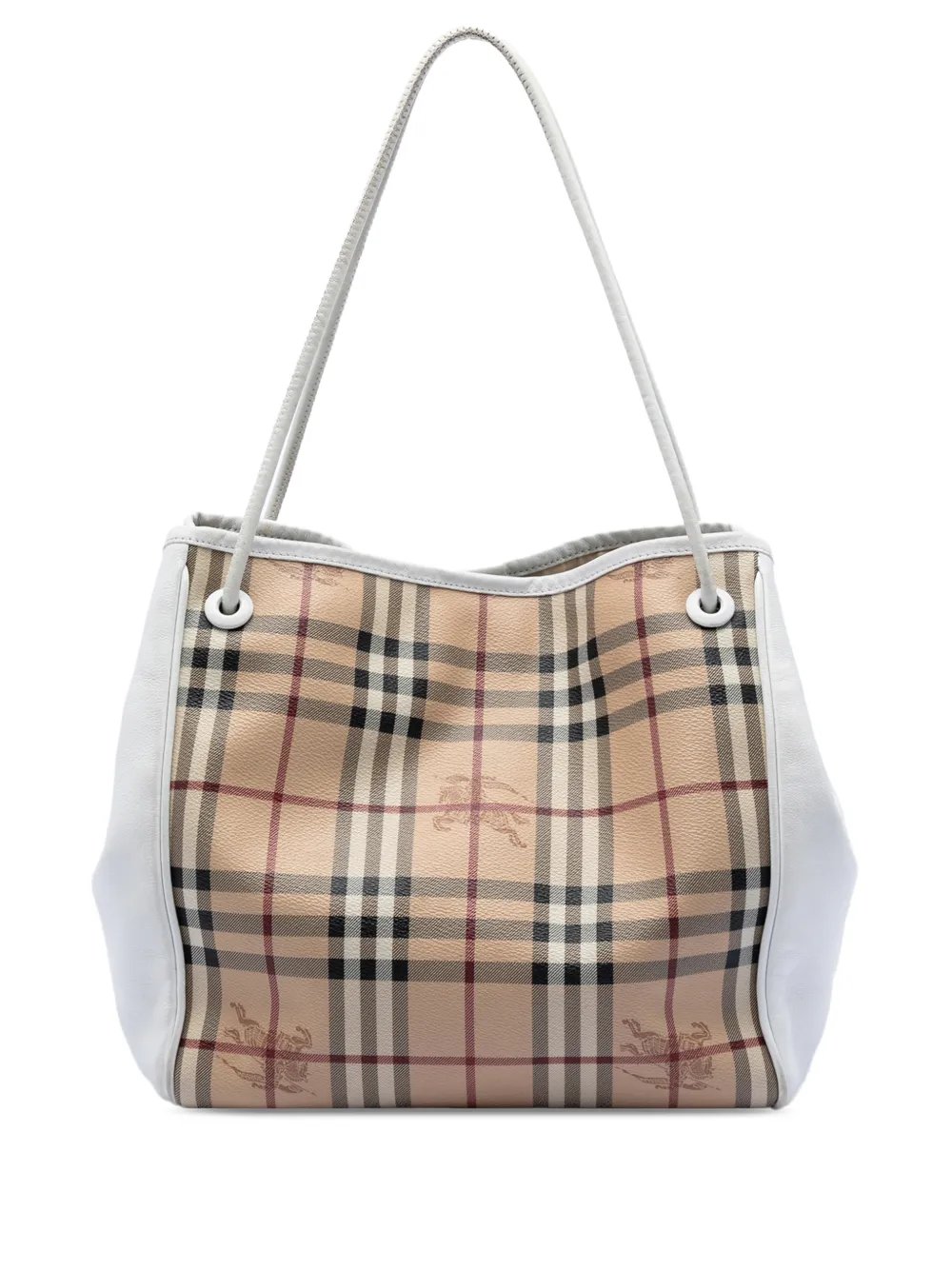 2000-2017 Small Leather Trimmed Haymarket Check Coated Canvas Canterbury tote bag