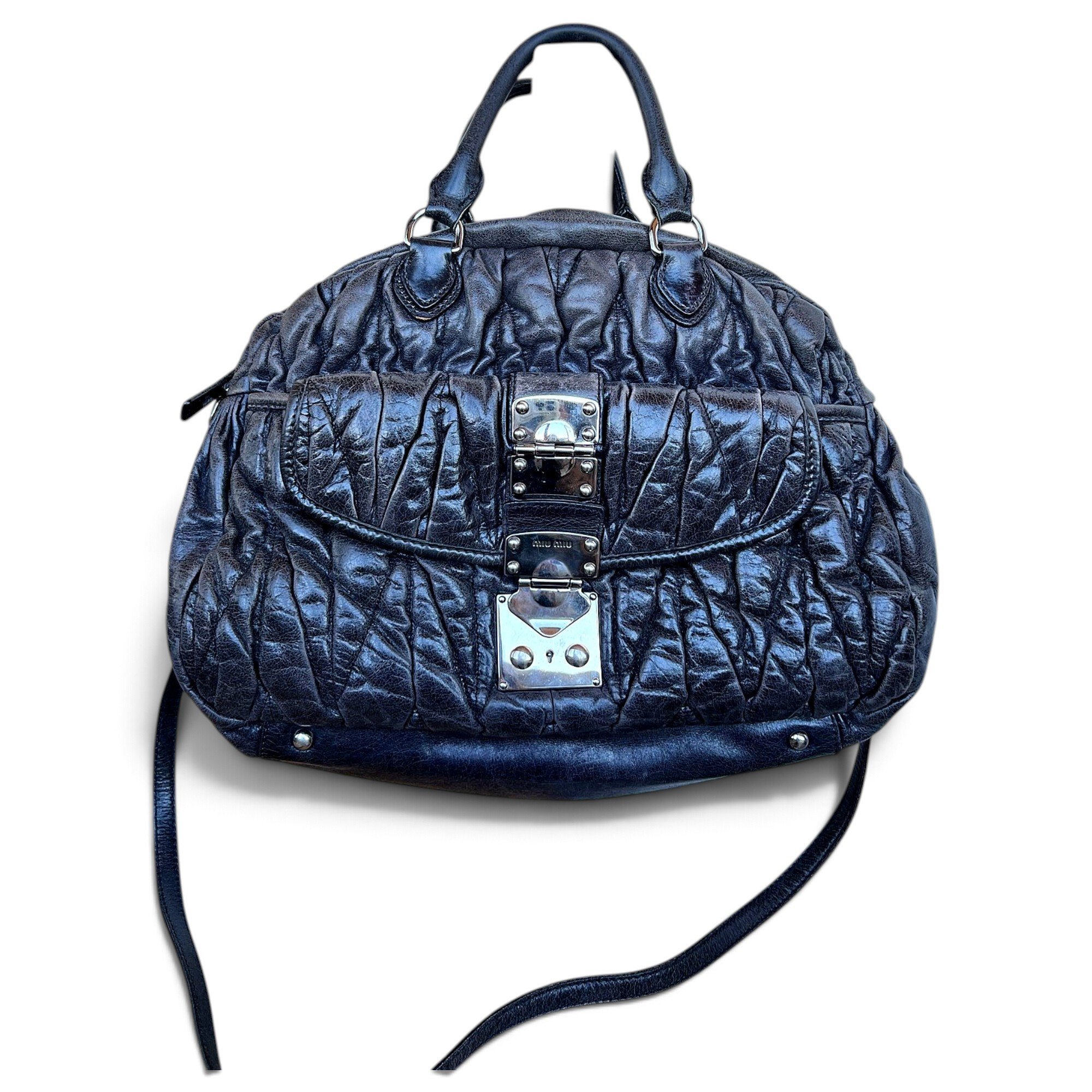 Coffer leather bowling bag