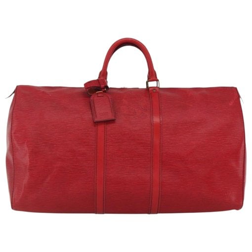 Keepall leather travel bag
