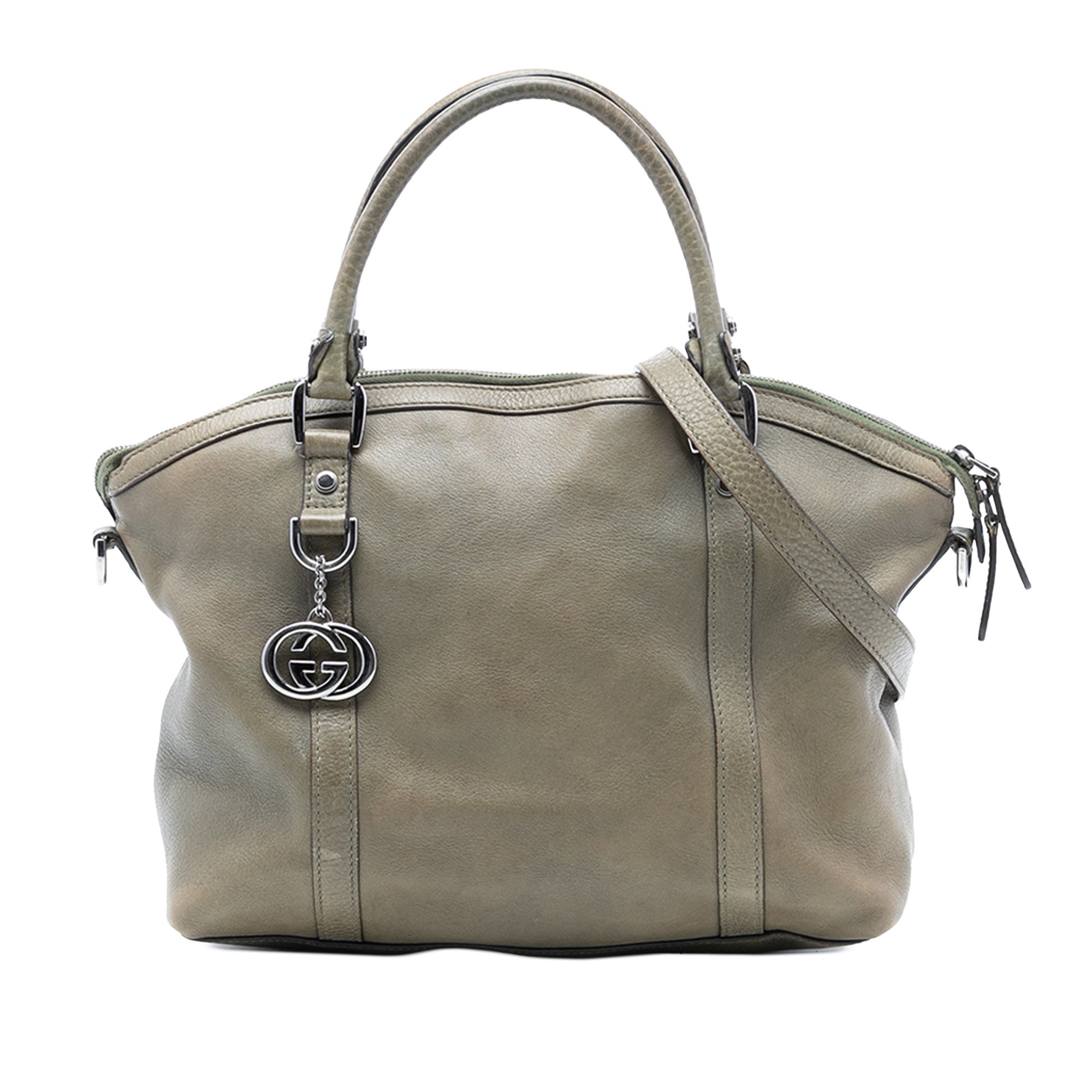 Dôme leather handbag