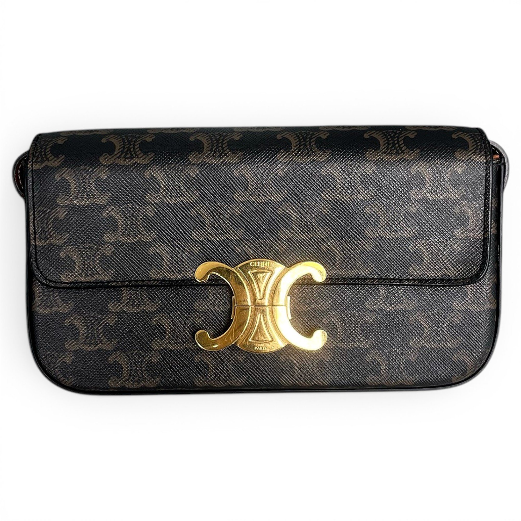Triomphe Long leather handbag