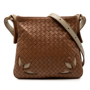 Leather Nappa Intrecciato Cutwork Crossbody