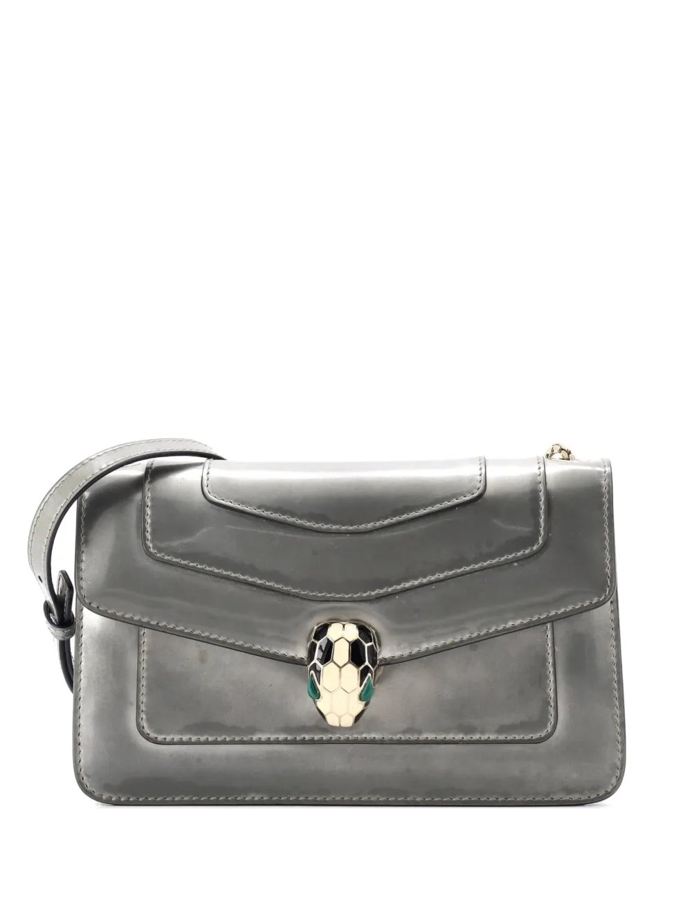 Serpenti Forever Metallic Leather Small shoulder bag