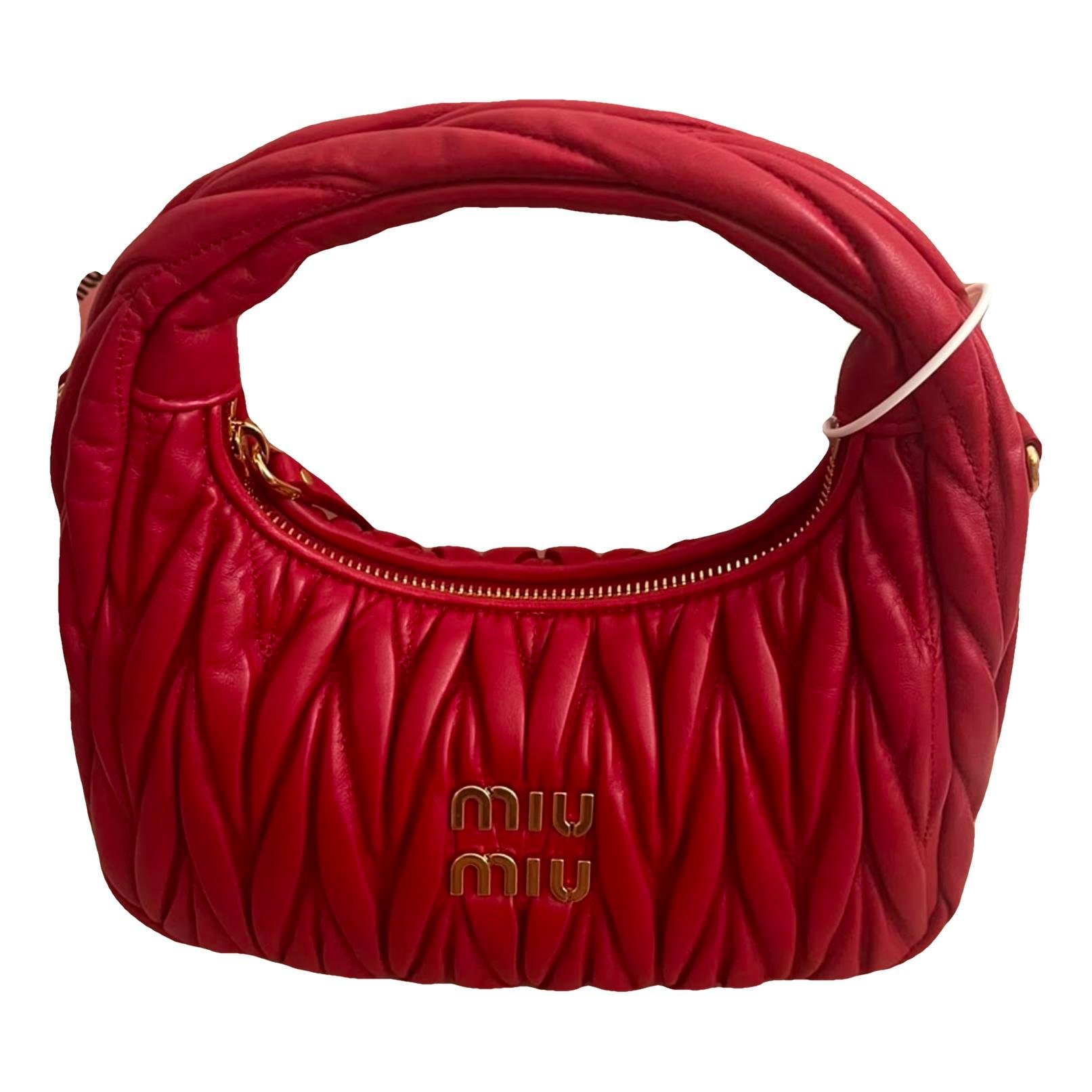 Miu Wander leather handbag