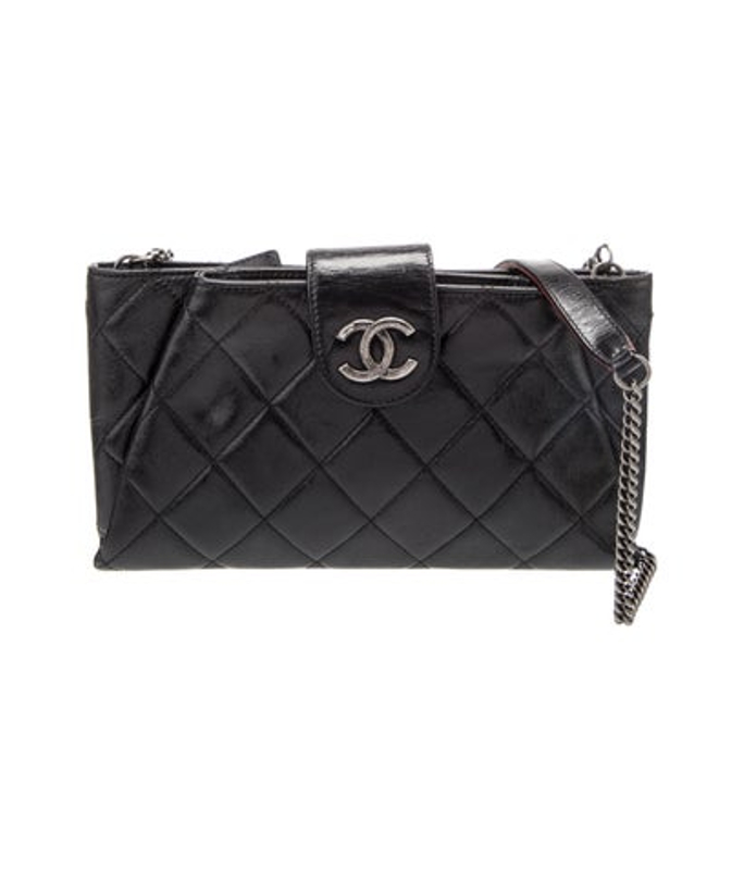 Chanel 2014 Coco Pleats Clutch W Chain