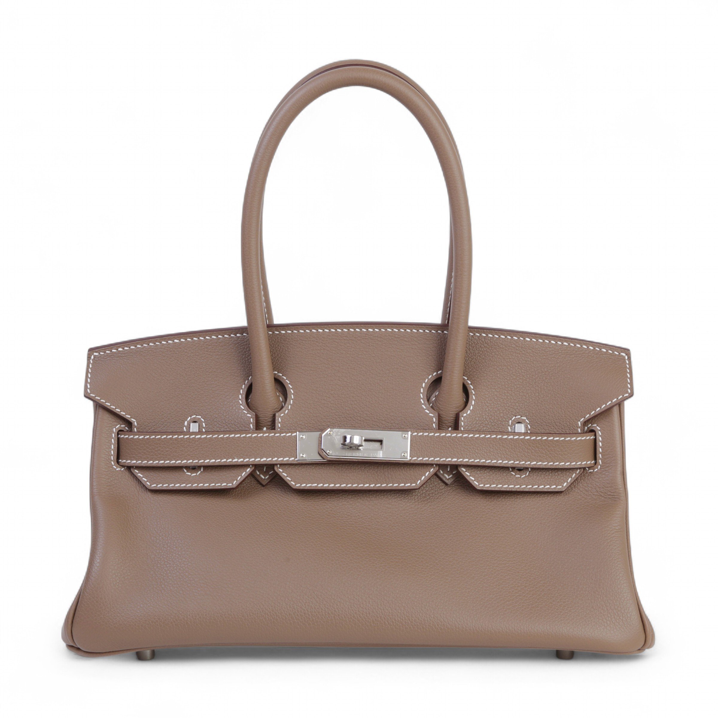 Hermes Brand New ( Rank N ) HERMÈS Birkin Shoulder Light 29 Etoupe (18) Evercolor Palladium hardware K (2025)