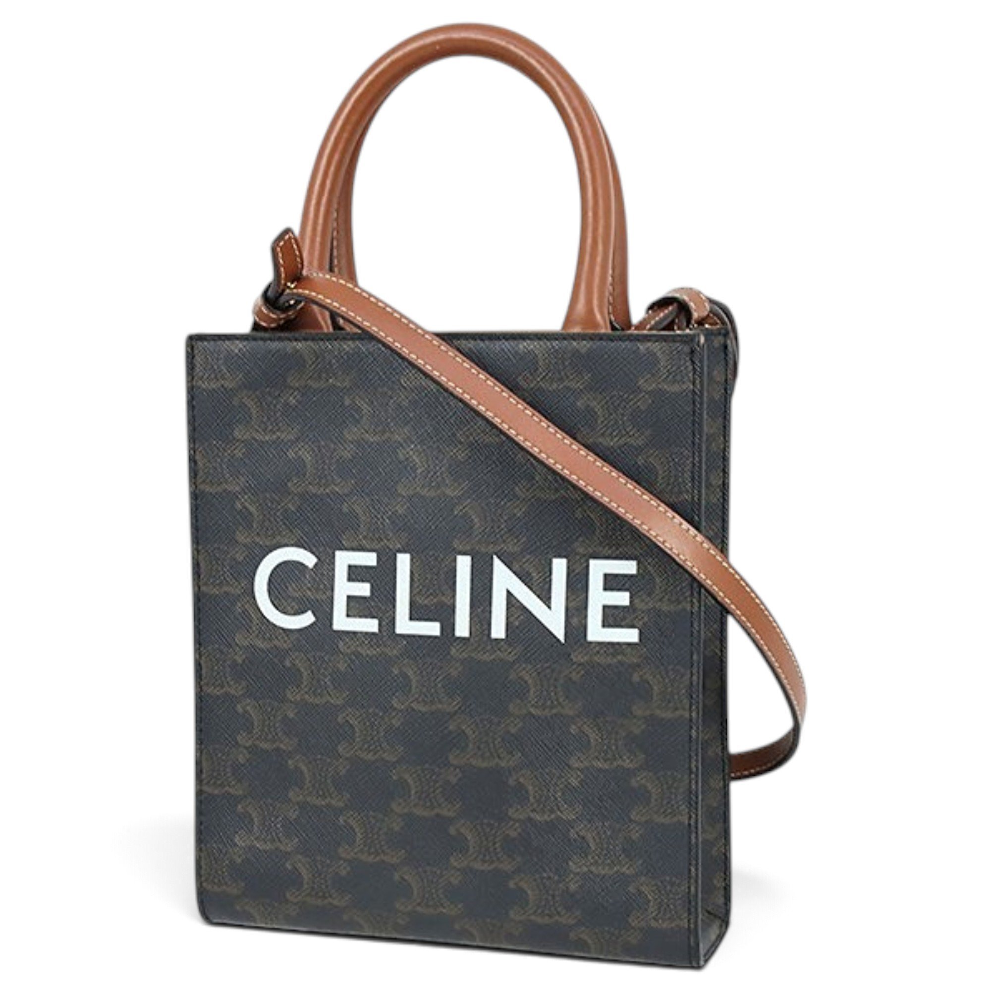 Cabas Vertical leather tote