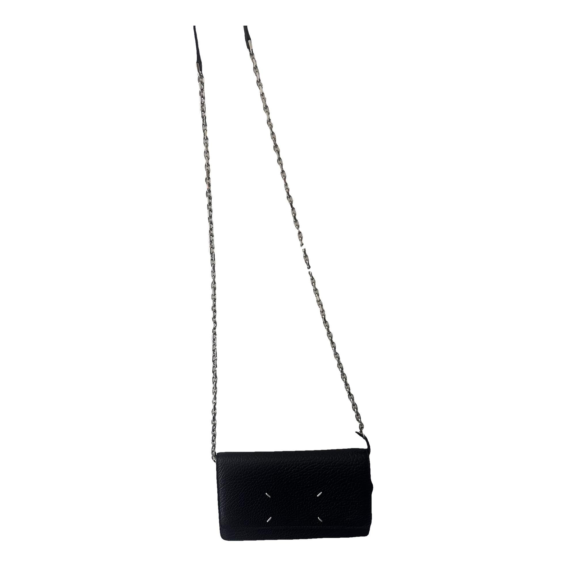 Leather clutch bag