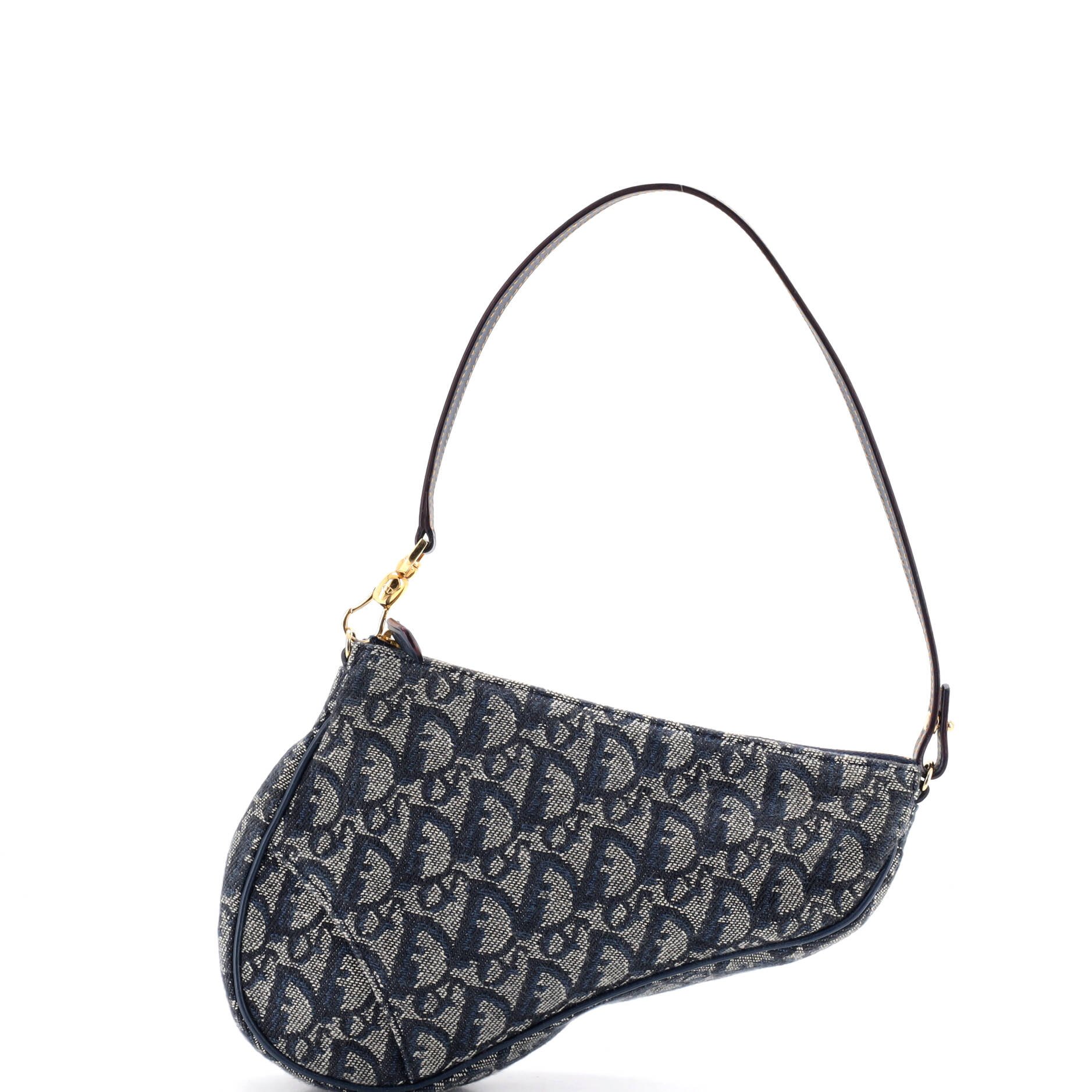 Vintage Saddle Bag Diorissimo Canvas Mini