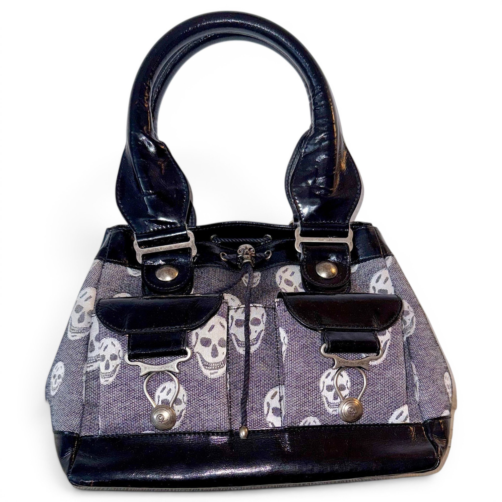 Patent leather handbag