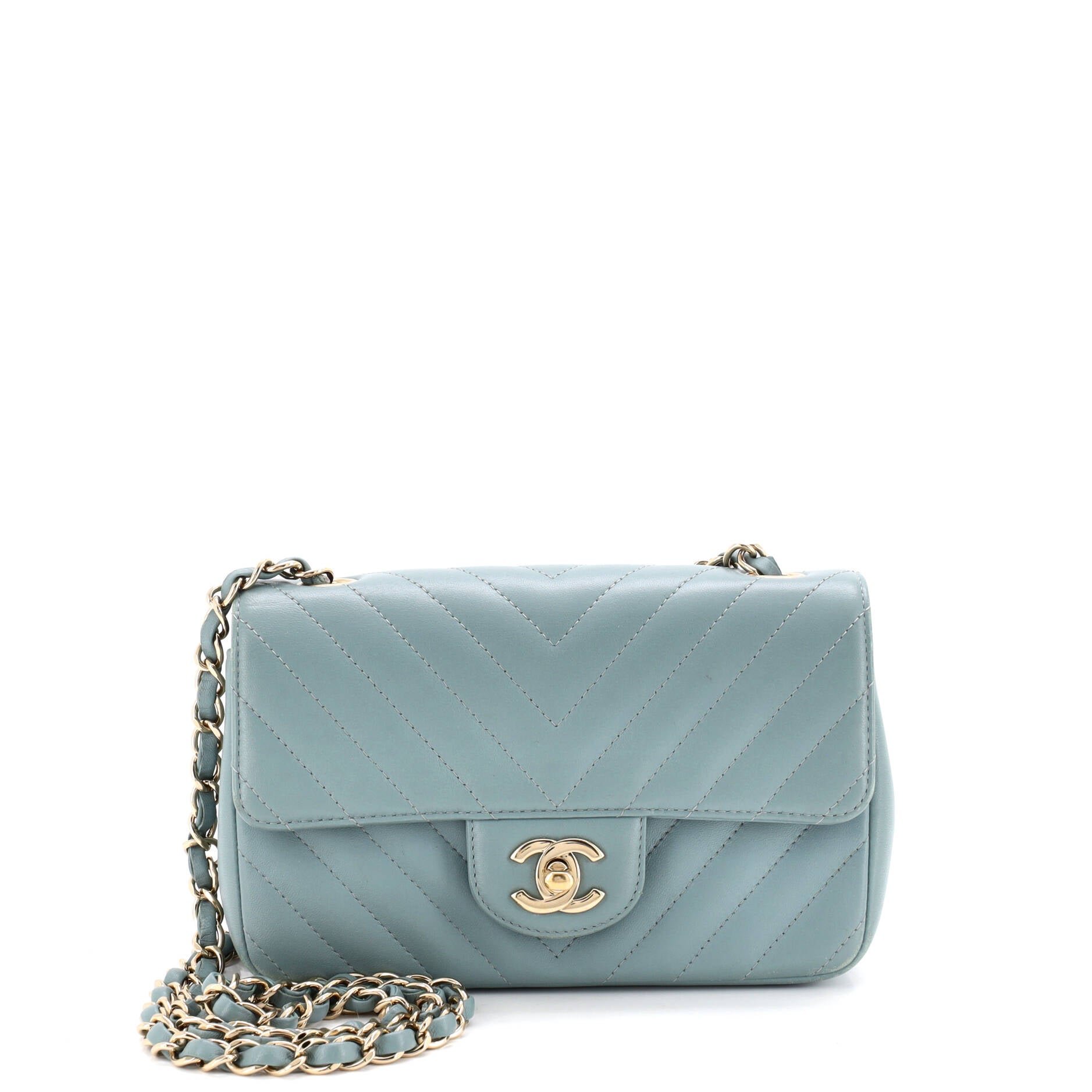 Classic Single Flap Bag Chevron Lambskin Mini