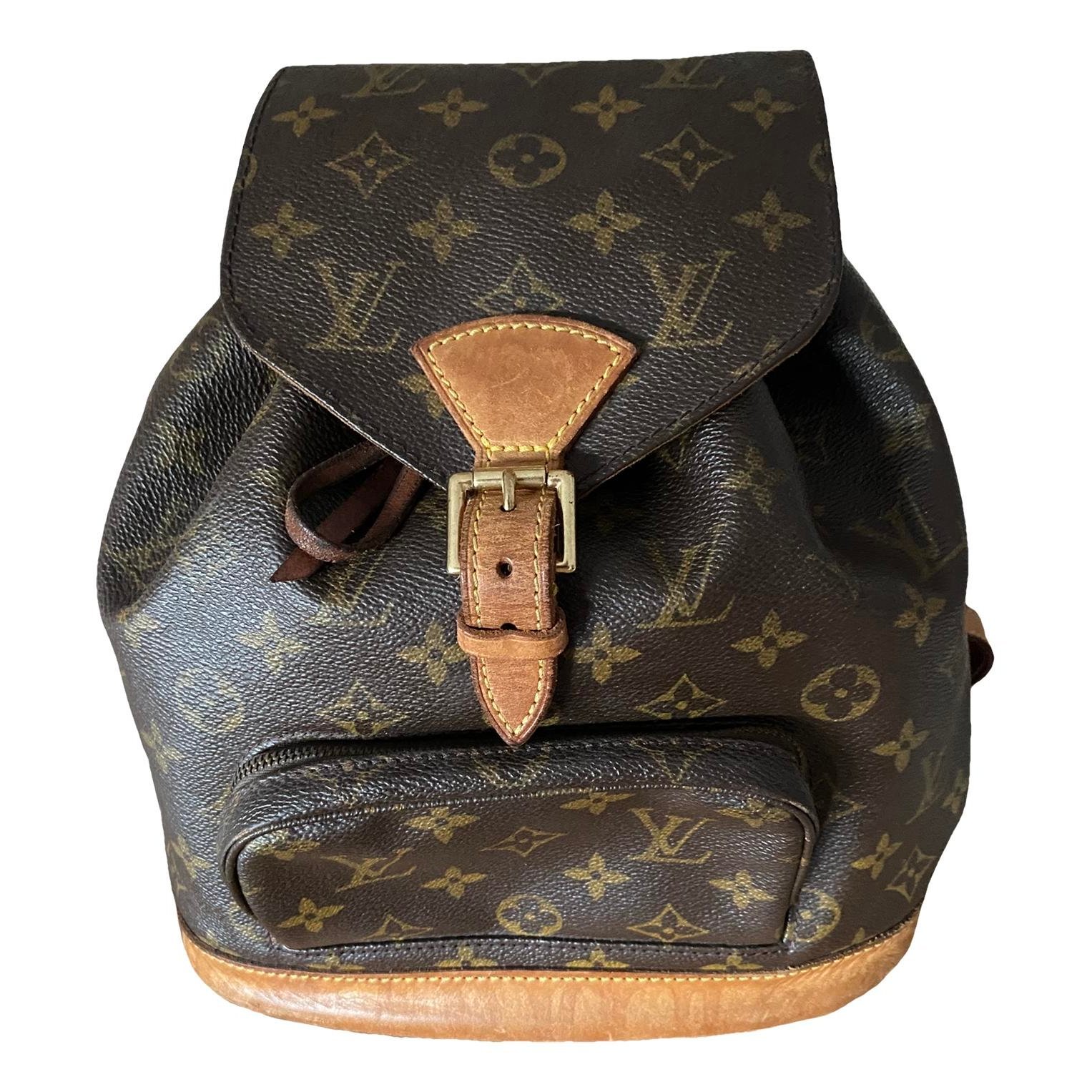 Montsouris Vintage leather backpack