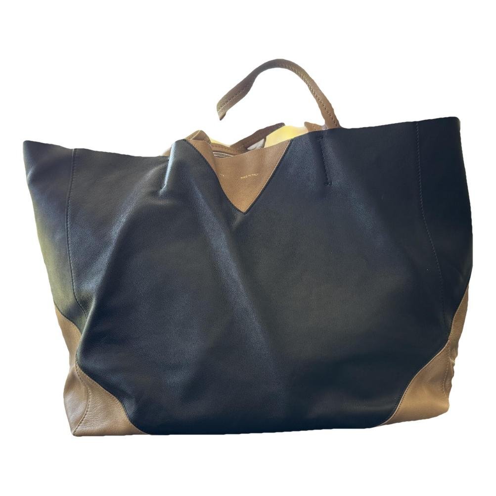 Cabas leather tote