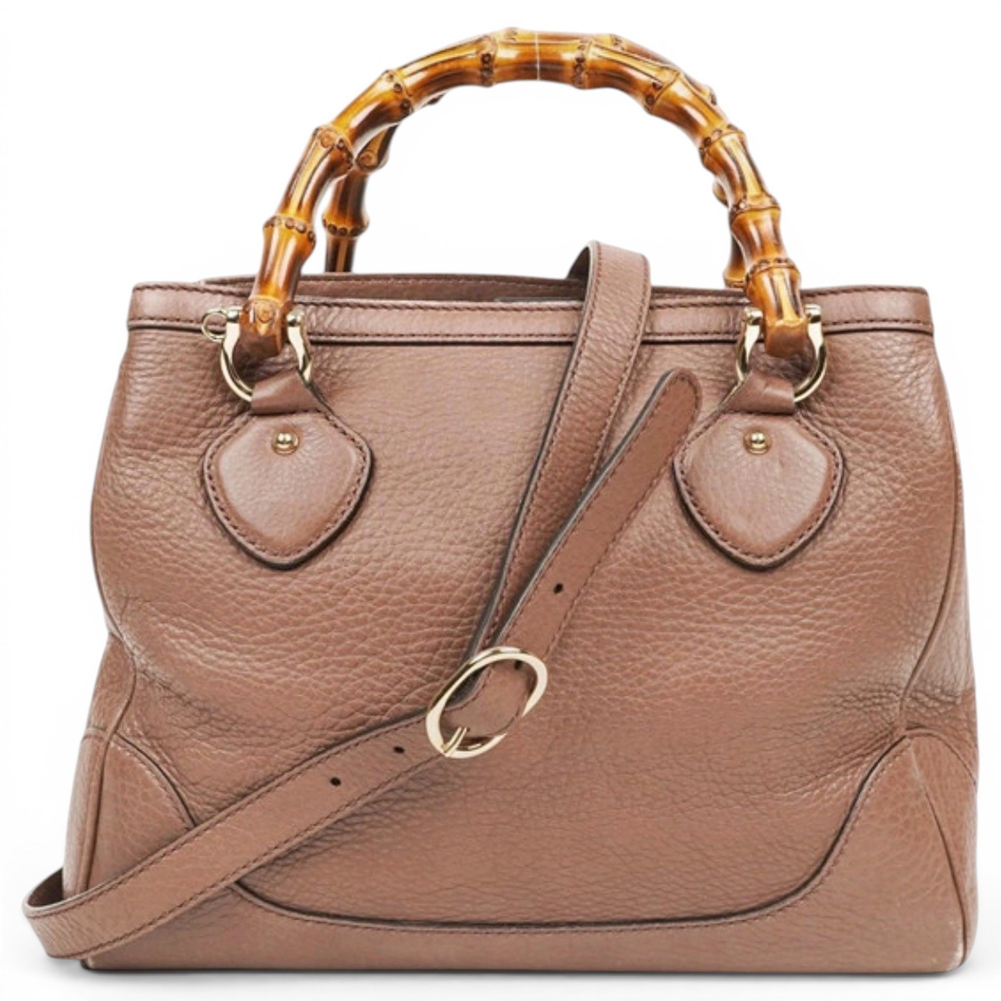 Bamboo leather crossbody bag