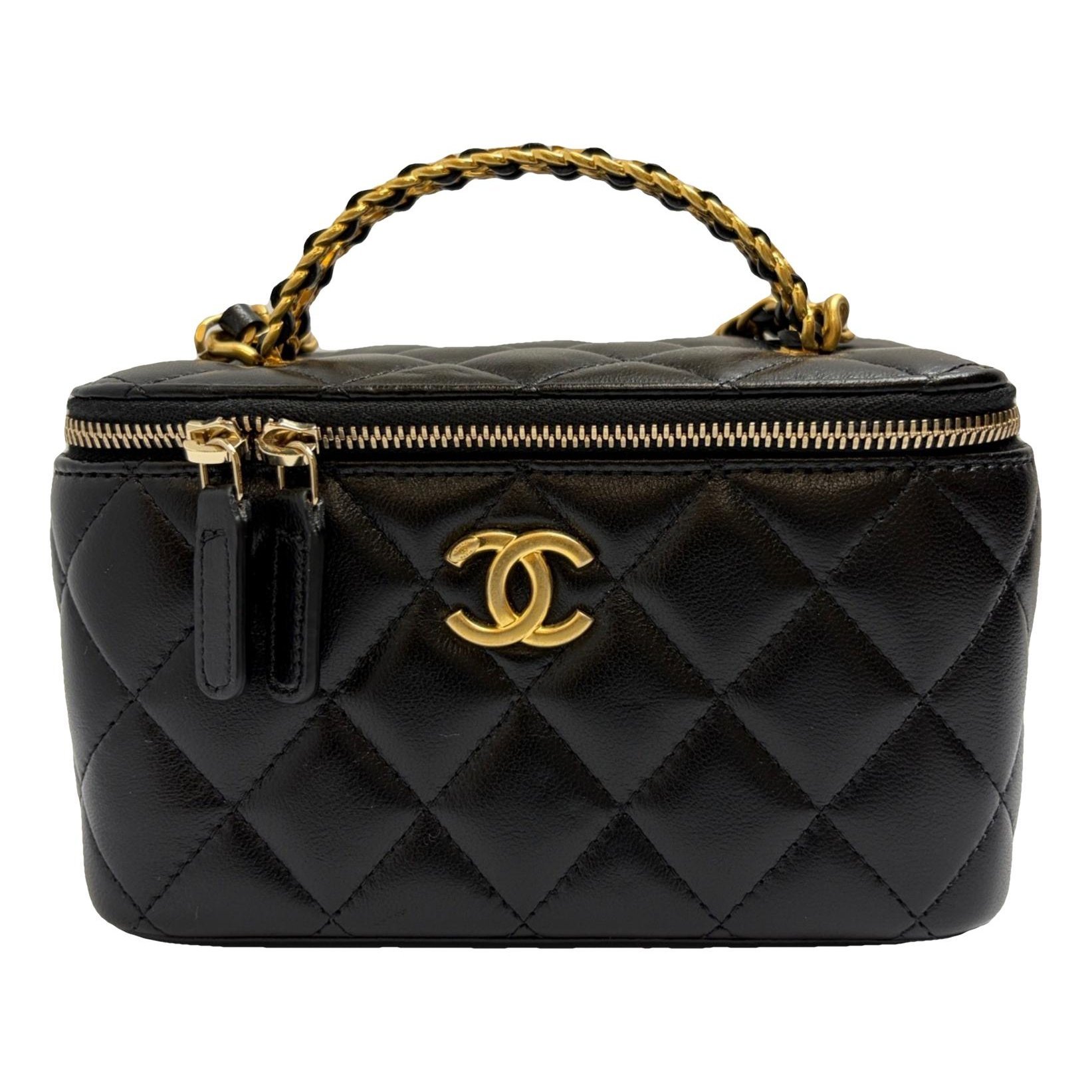 Vanity leather handbag