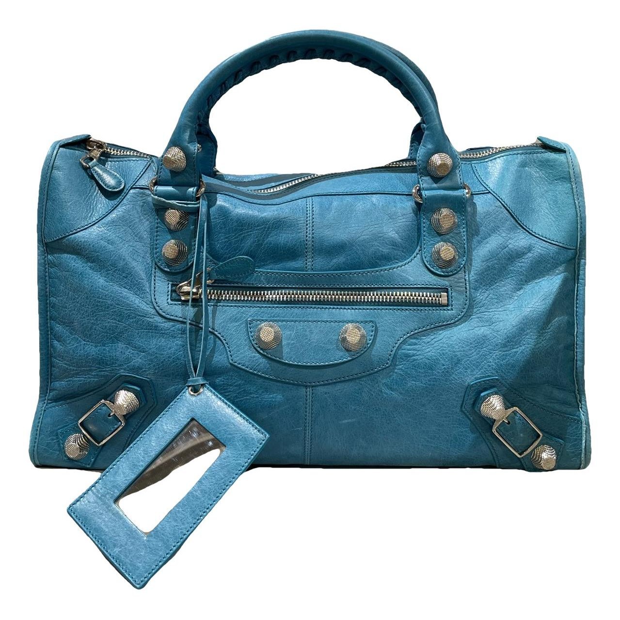 City leather handbag