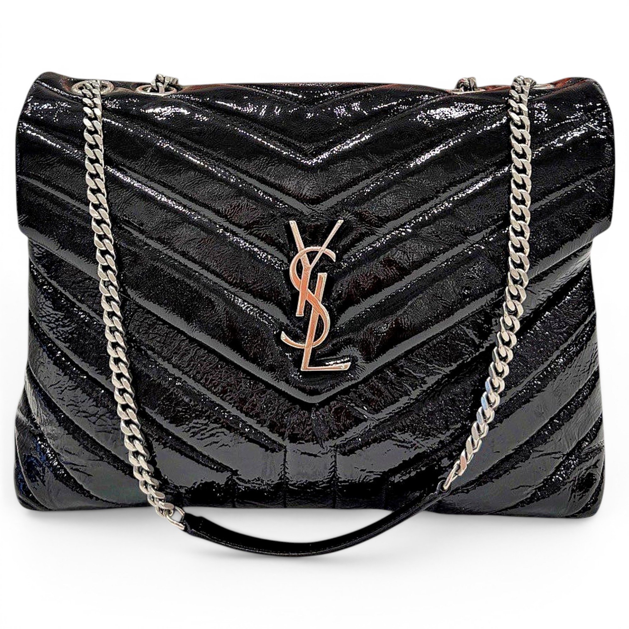 Loulou patent leather handbag