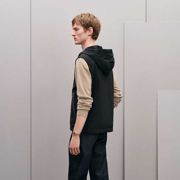 Marine Reversible Hooded Vest