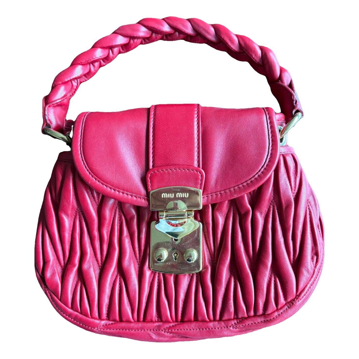 Matelassé leather handbag