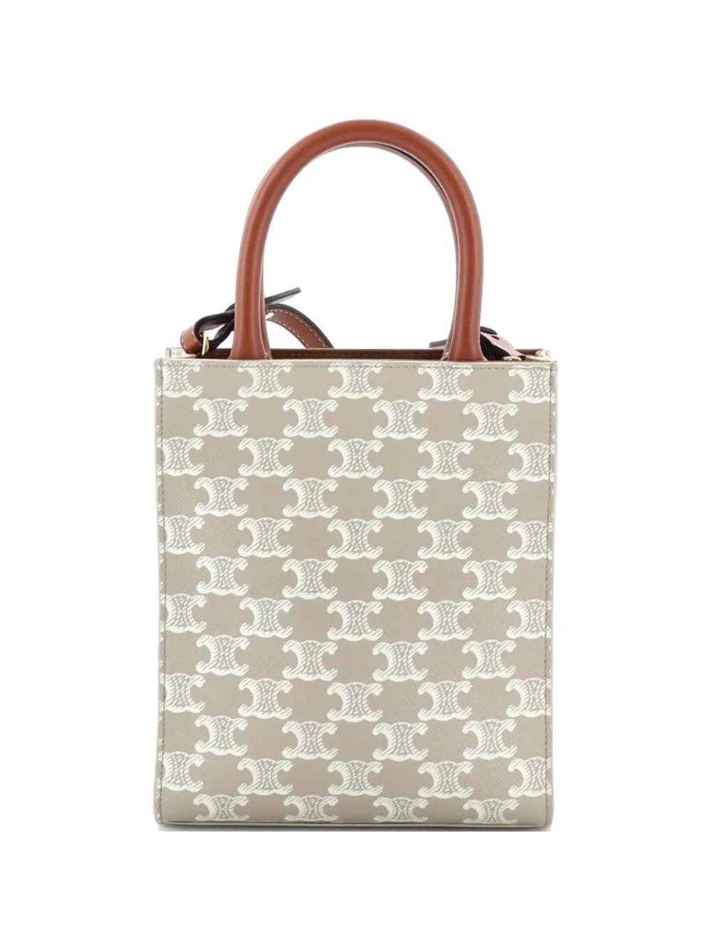 Celine Vertical Cabas Tote Triomphe Coated Canvas Mini satchel