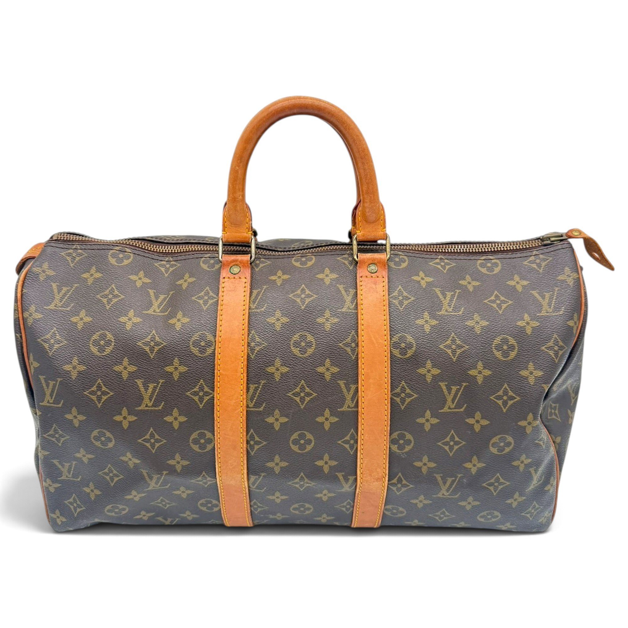 Keepall leather travel bag