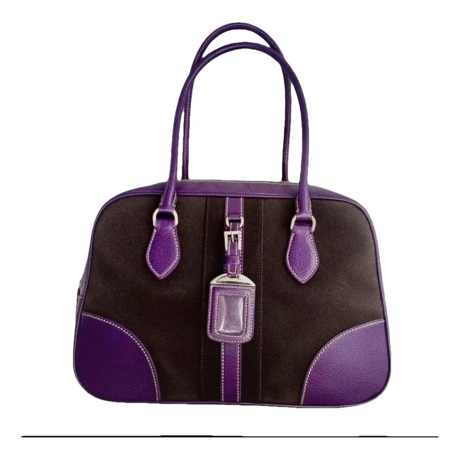 Bowling leather handbag