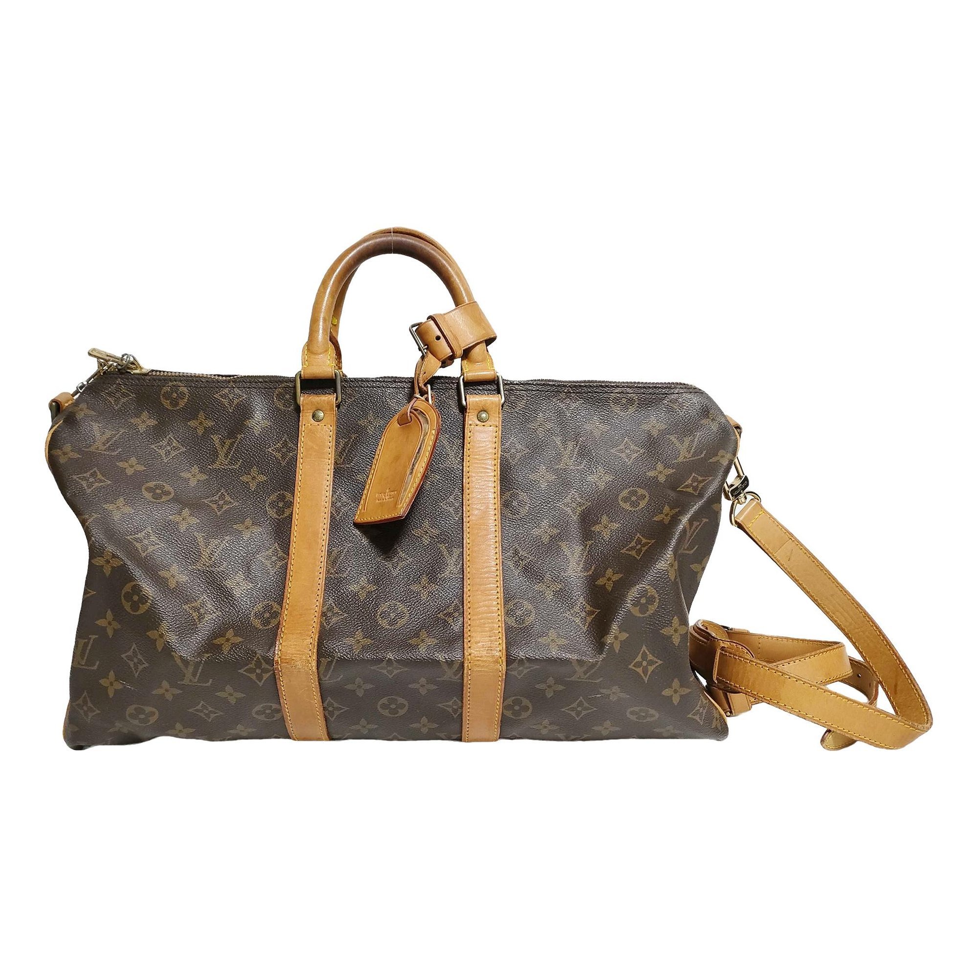 Keepall leather travel bag