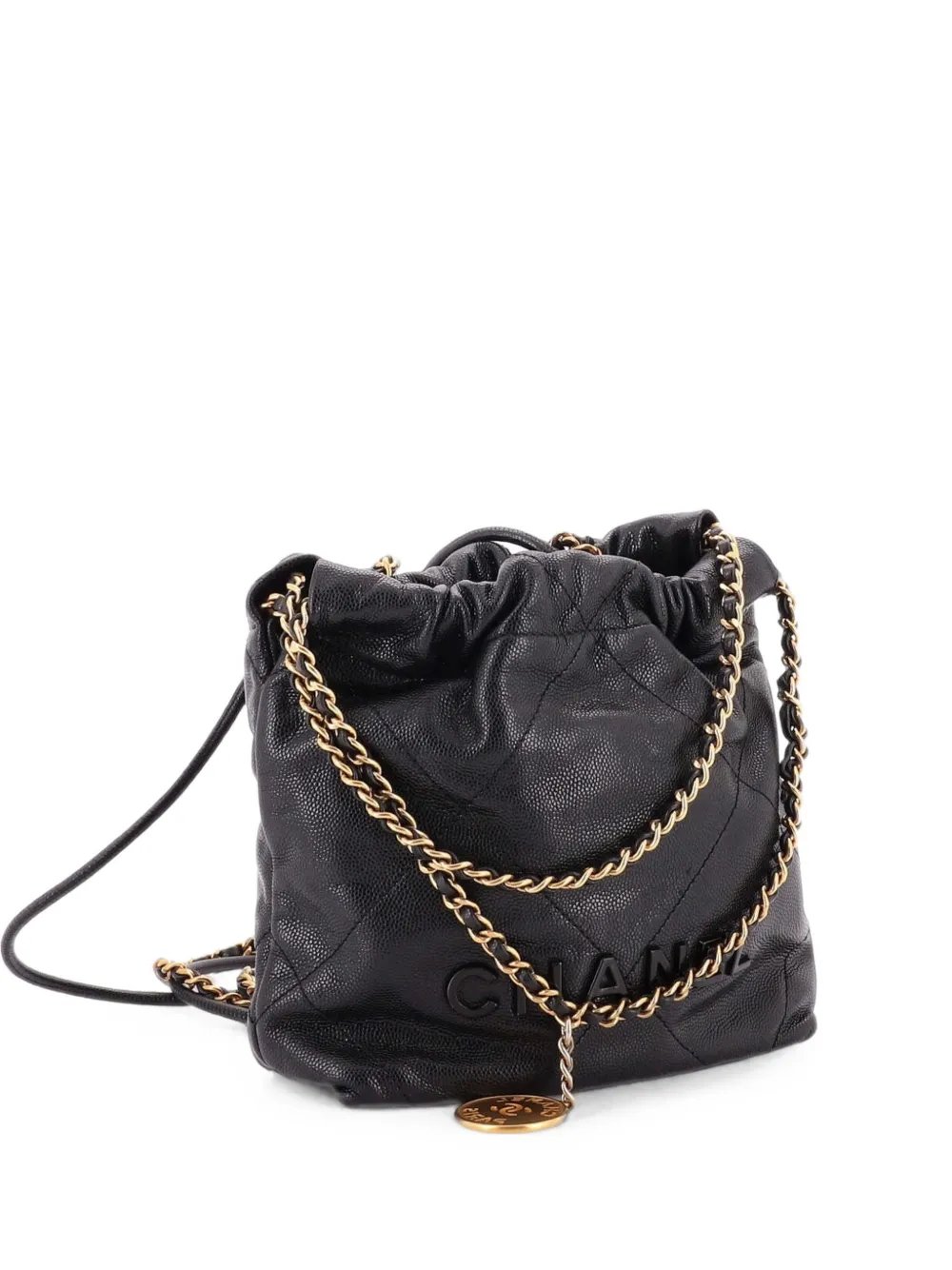 22 Chain Quilted Caviar Mini hobo bag