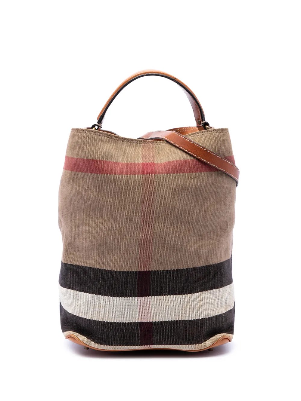 2000-2017 Medium Mega Check Canvas Ashby Bucket Bag satchel