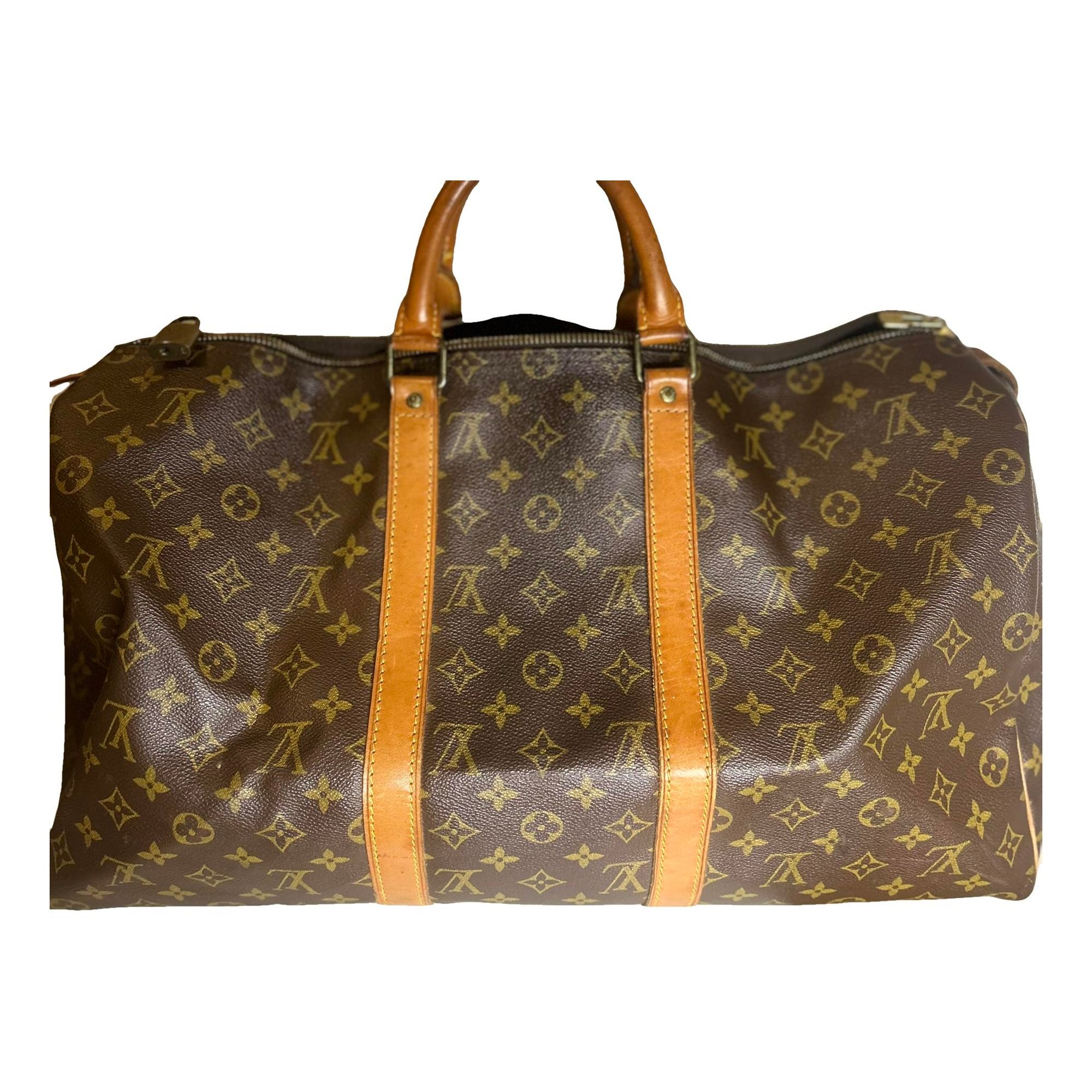 Keepall leather travel bag