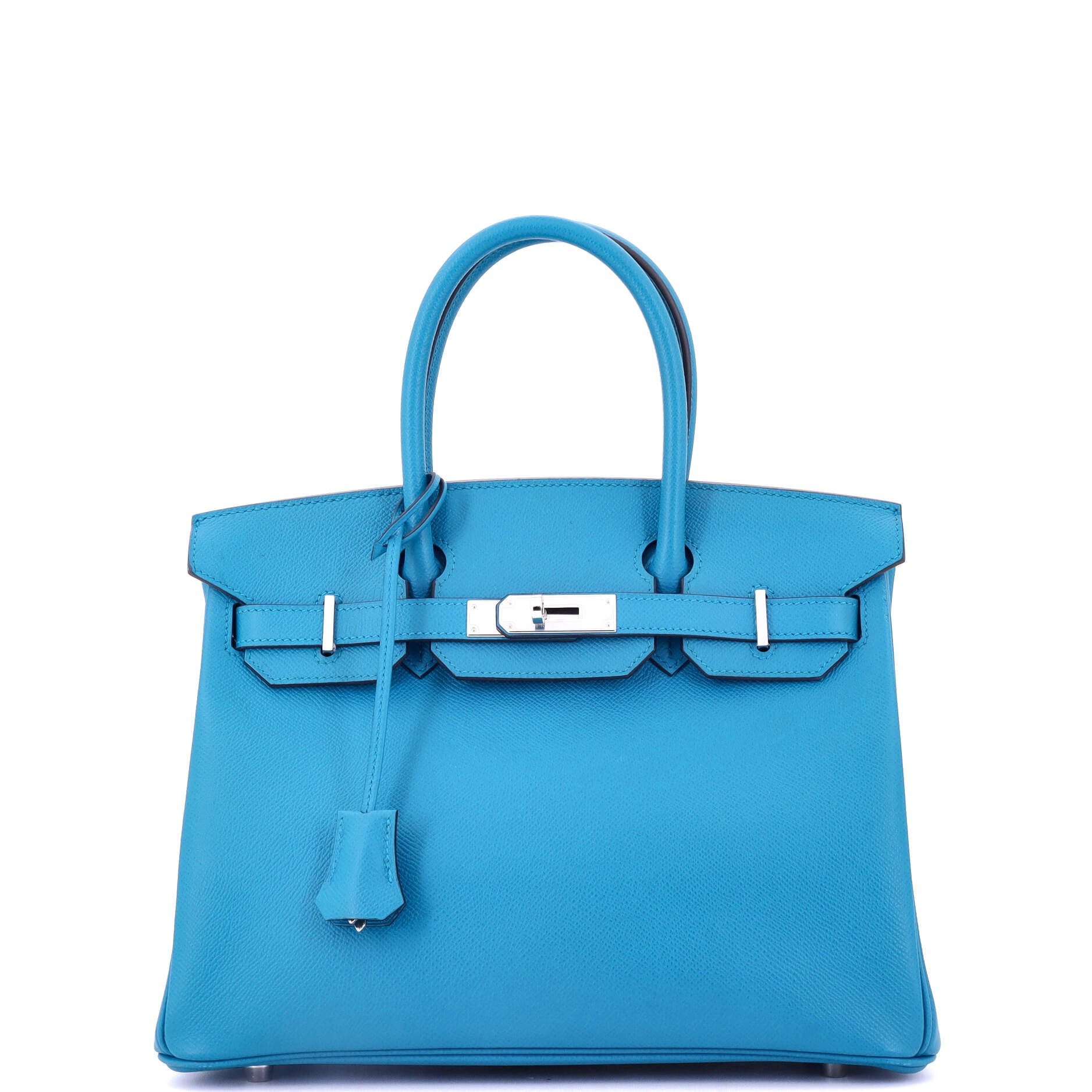 Hermes Birkin Handbag Bleu Zanzibar Epsom with Palladium Hardware 30