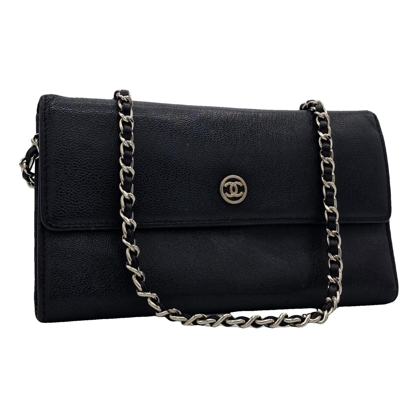 Wallet On Chain Double C leather crossbody bag