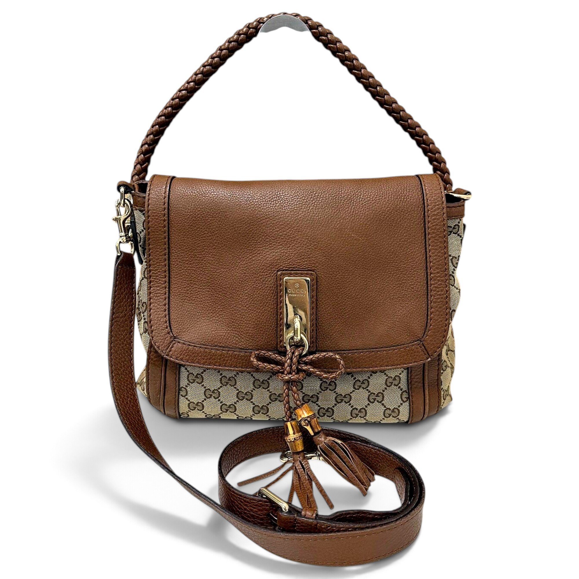 Bamboo Bullet Top Handle cloth handbag