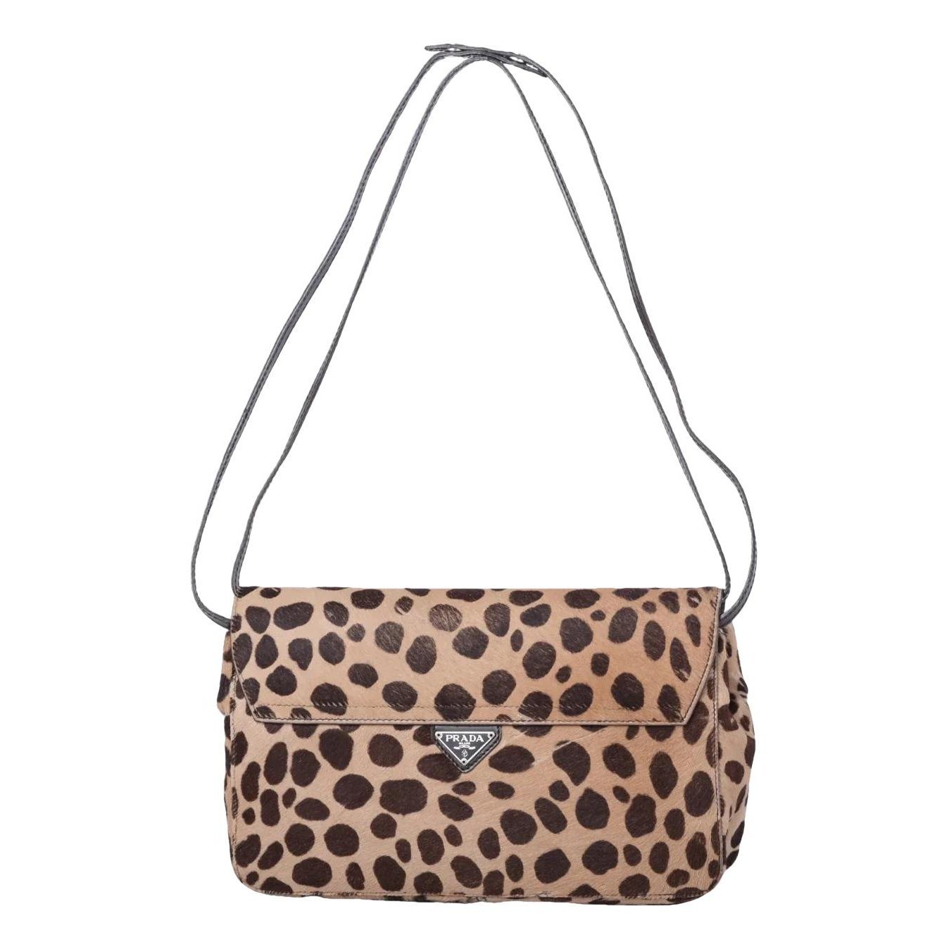 Triangle leather handbag