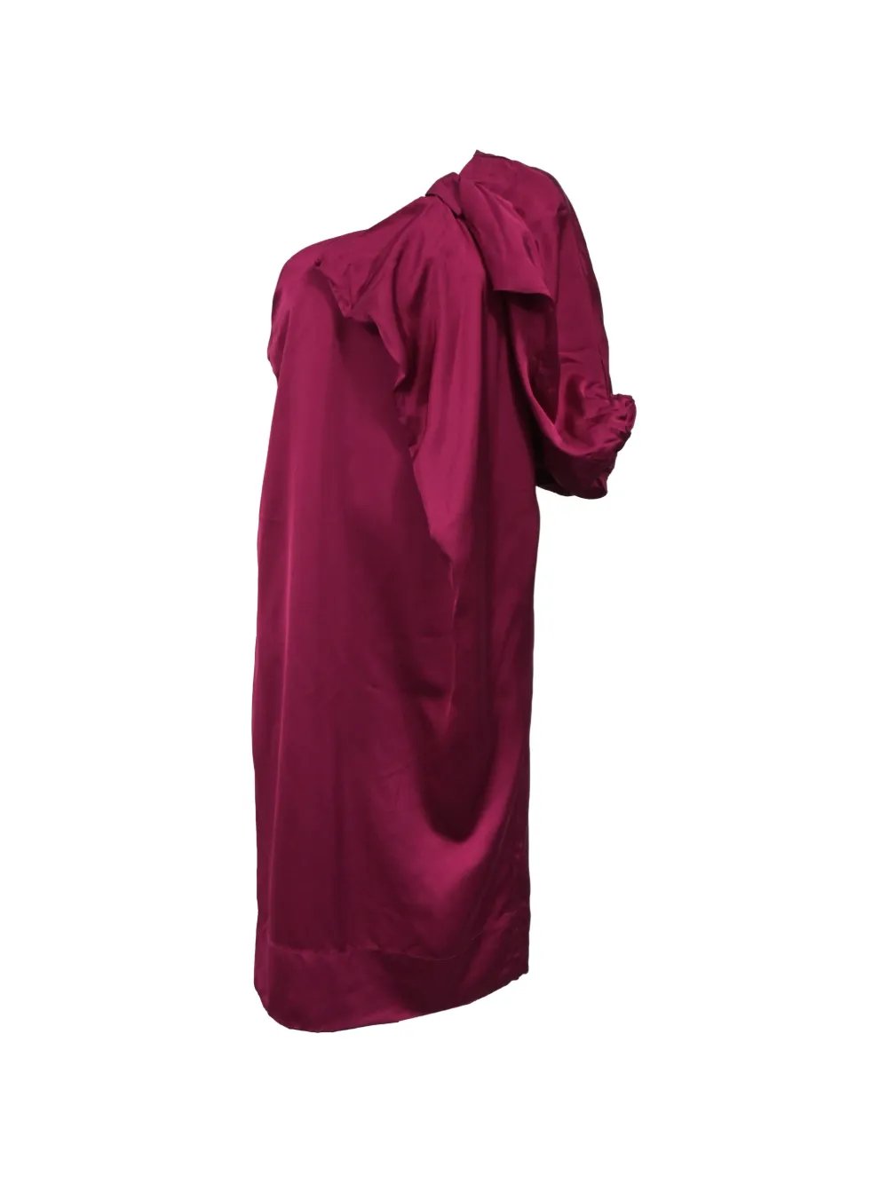2010 knot-detail one-shoulder dress