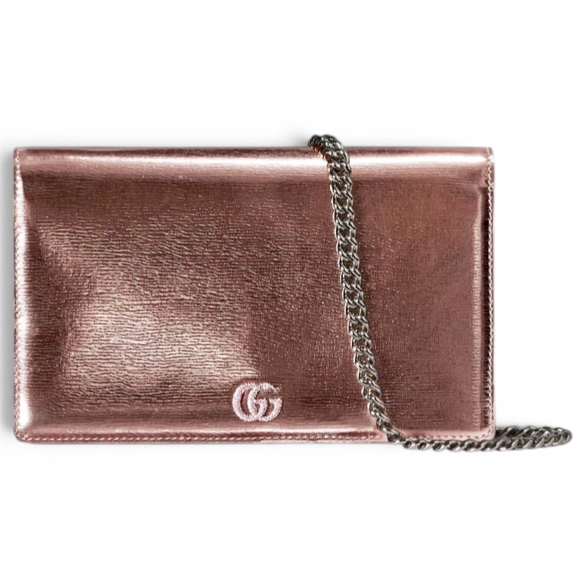 GG Marmont Chain Flap Wallet leather crossbody bag