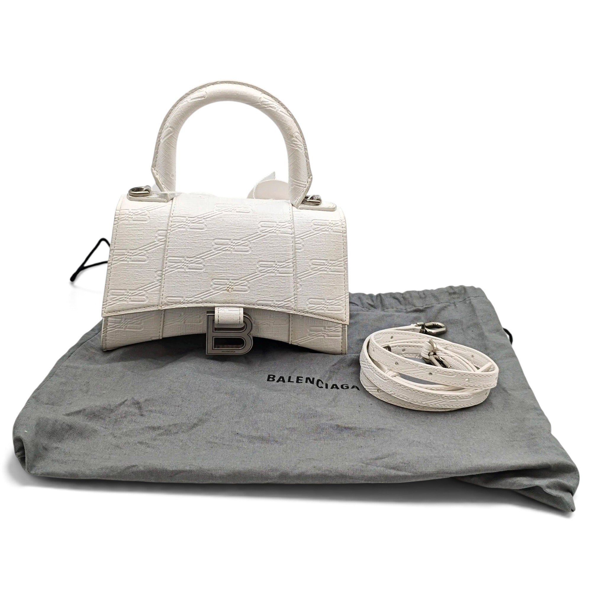 Hourglass leather crossbody bag