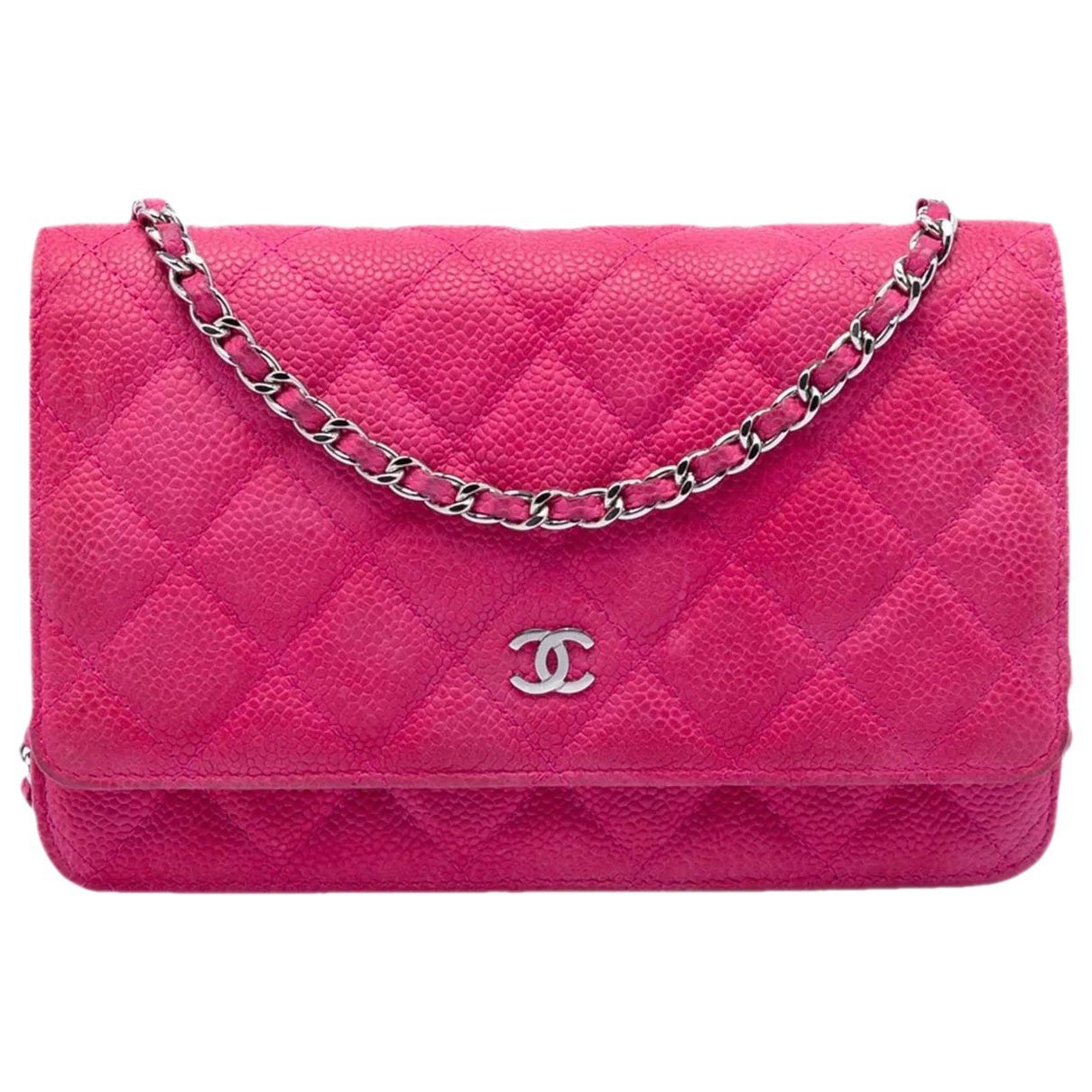 Wallet On Chain leather crossbody bag