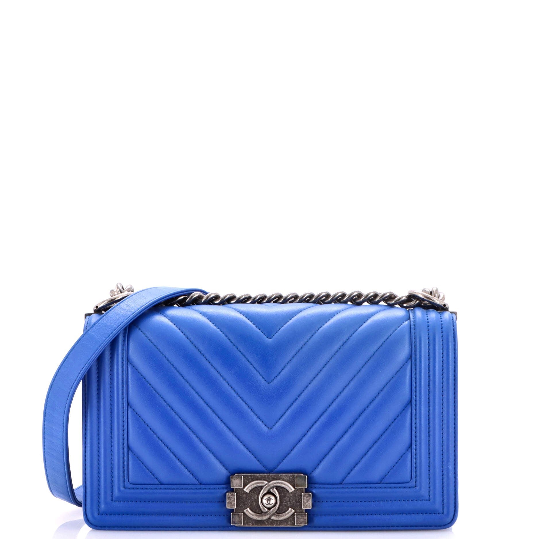 Boy Flap Bag Chevron Calfskin Old Medium