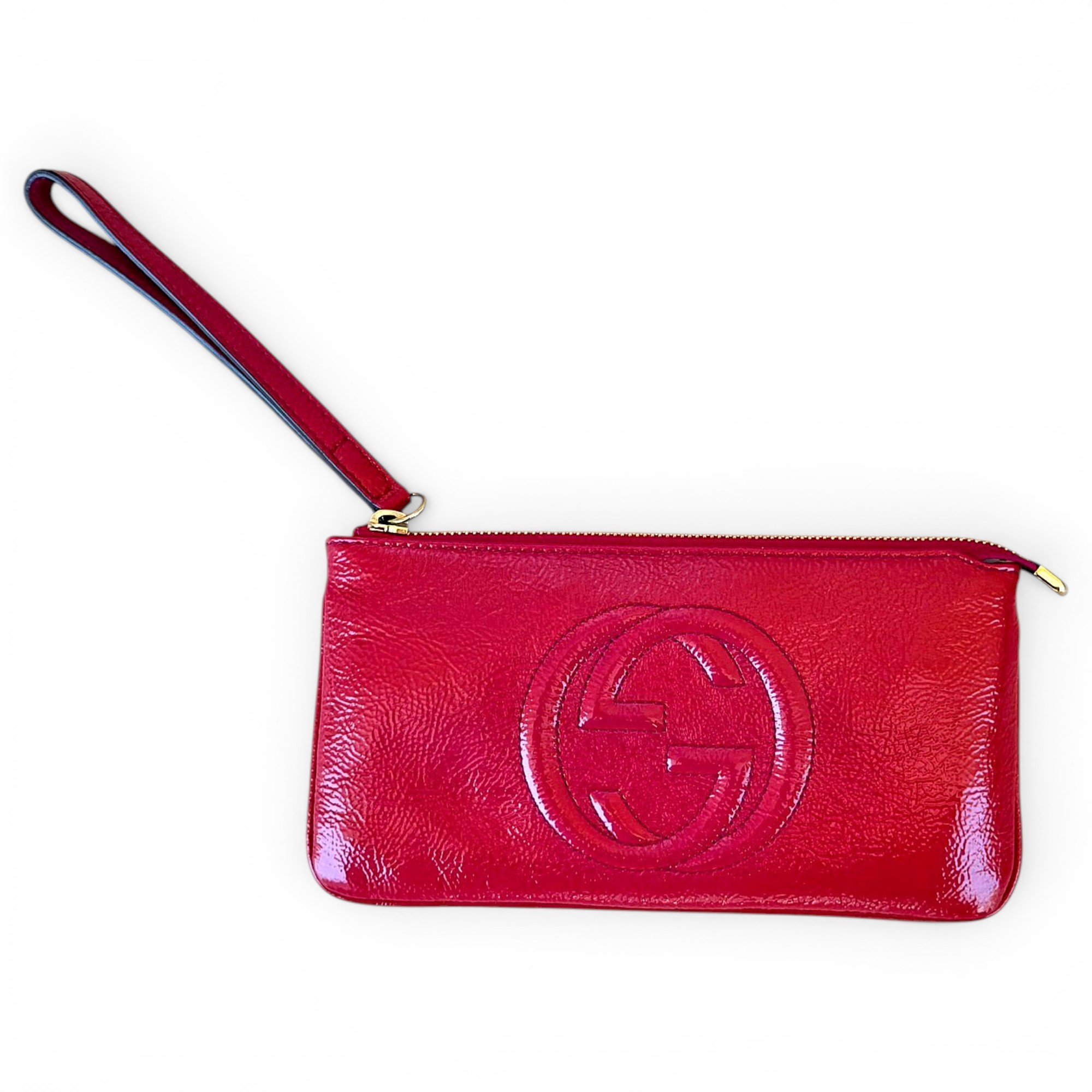 Soho patent leather clutch bag