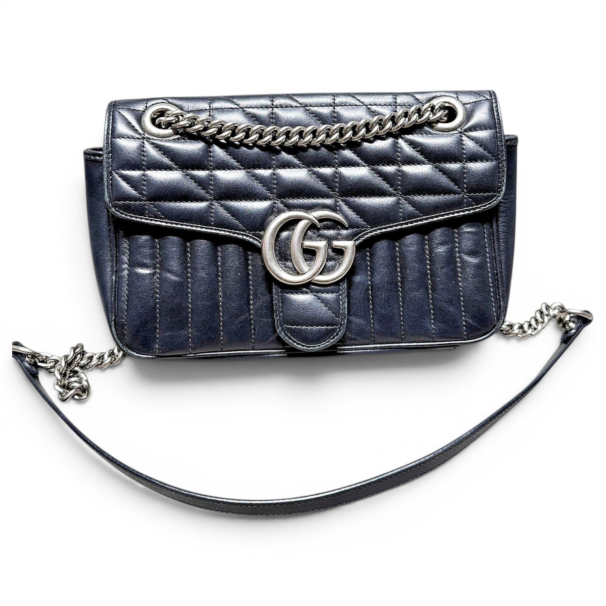 GG Marmont Flap leather bag