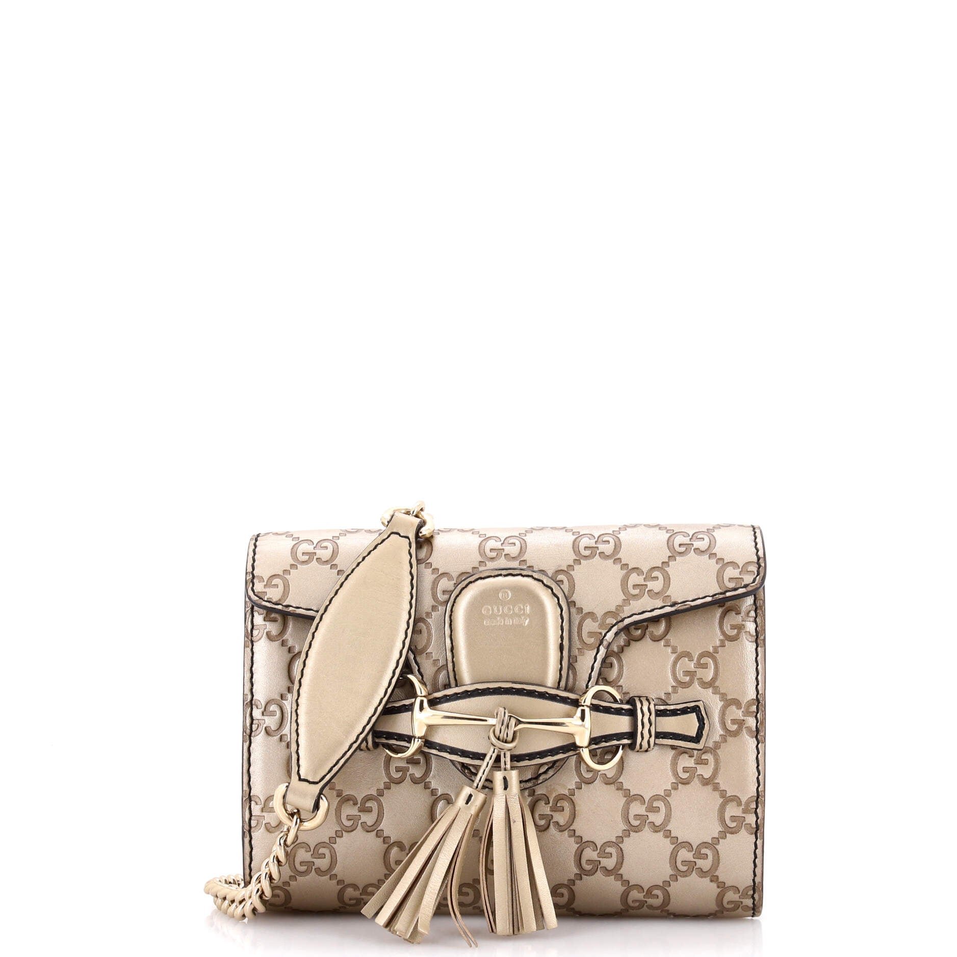 Emily Chain Flap Bag Guccissima Leather Mini